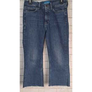 Anthropologie M.I.H. Marty Jeans Women's Size 28 High Rise Cropped Denim Raw Hem